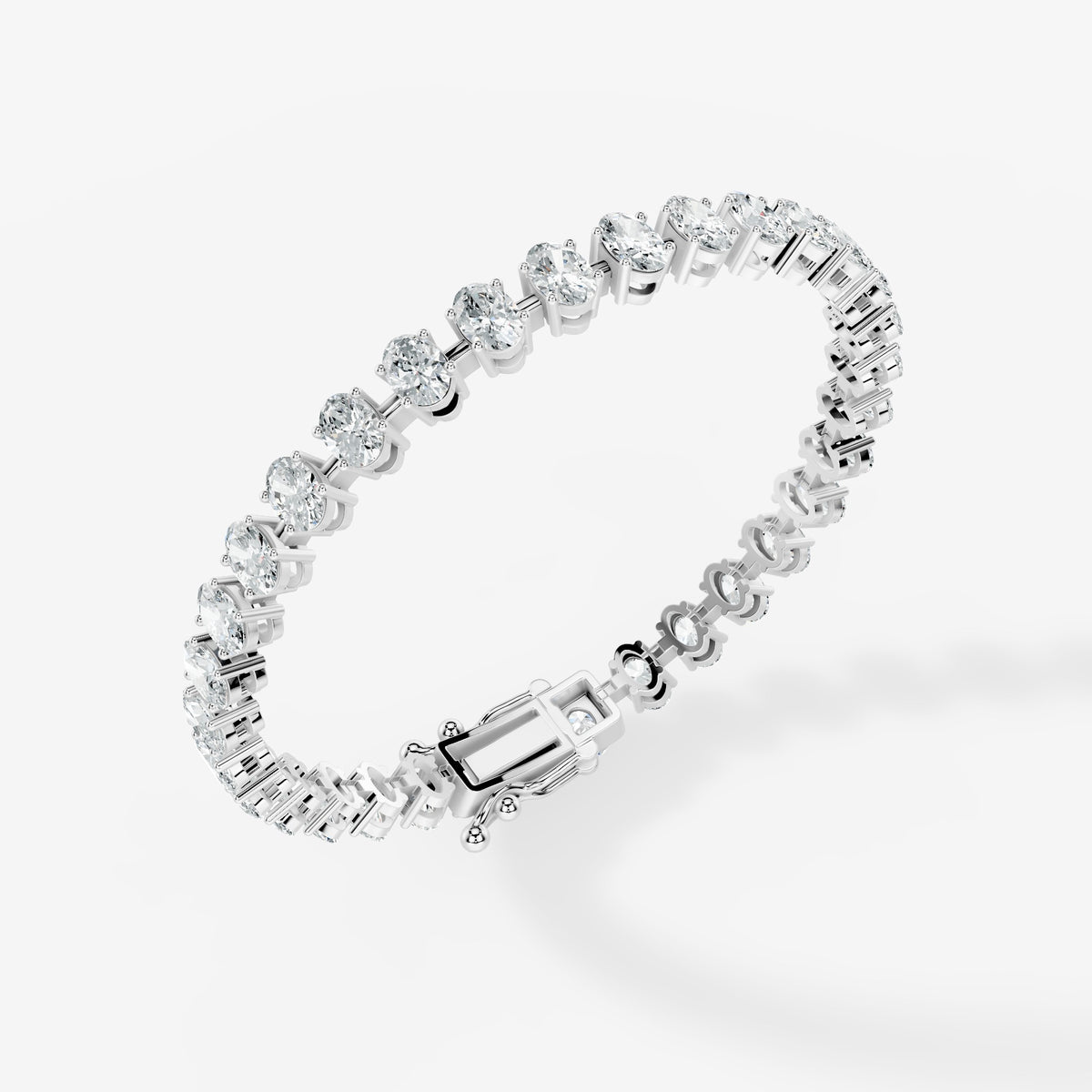 Oval Diamond Tennis Bracelet