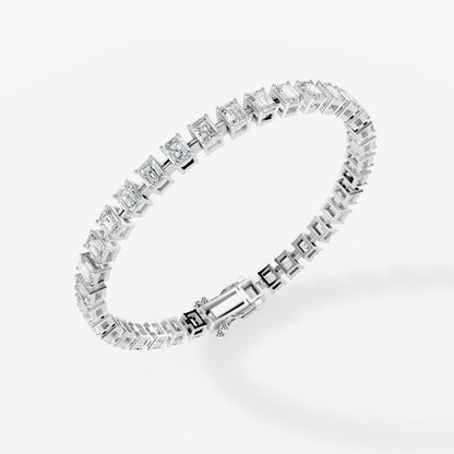 Emerald Cut Diamond Tennis Bracelet