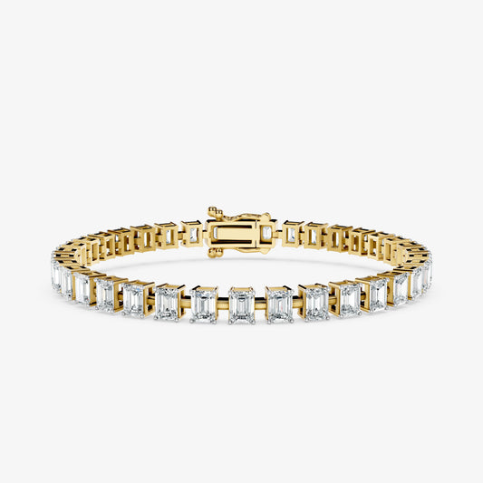 Emerald Cut Diamond Tennis Bracelet