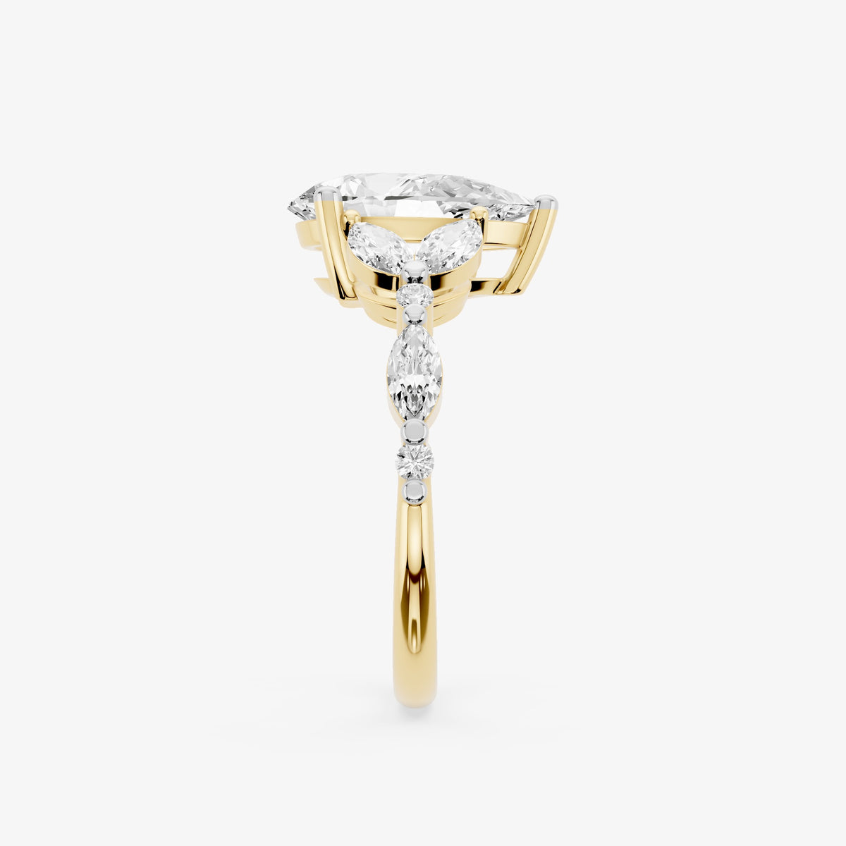 Pear Petal Diamond Ring