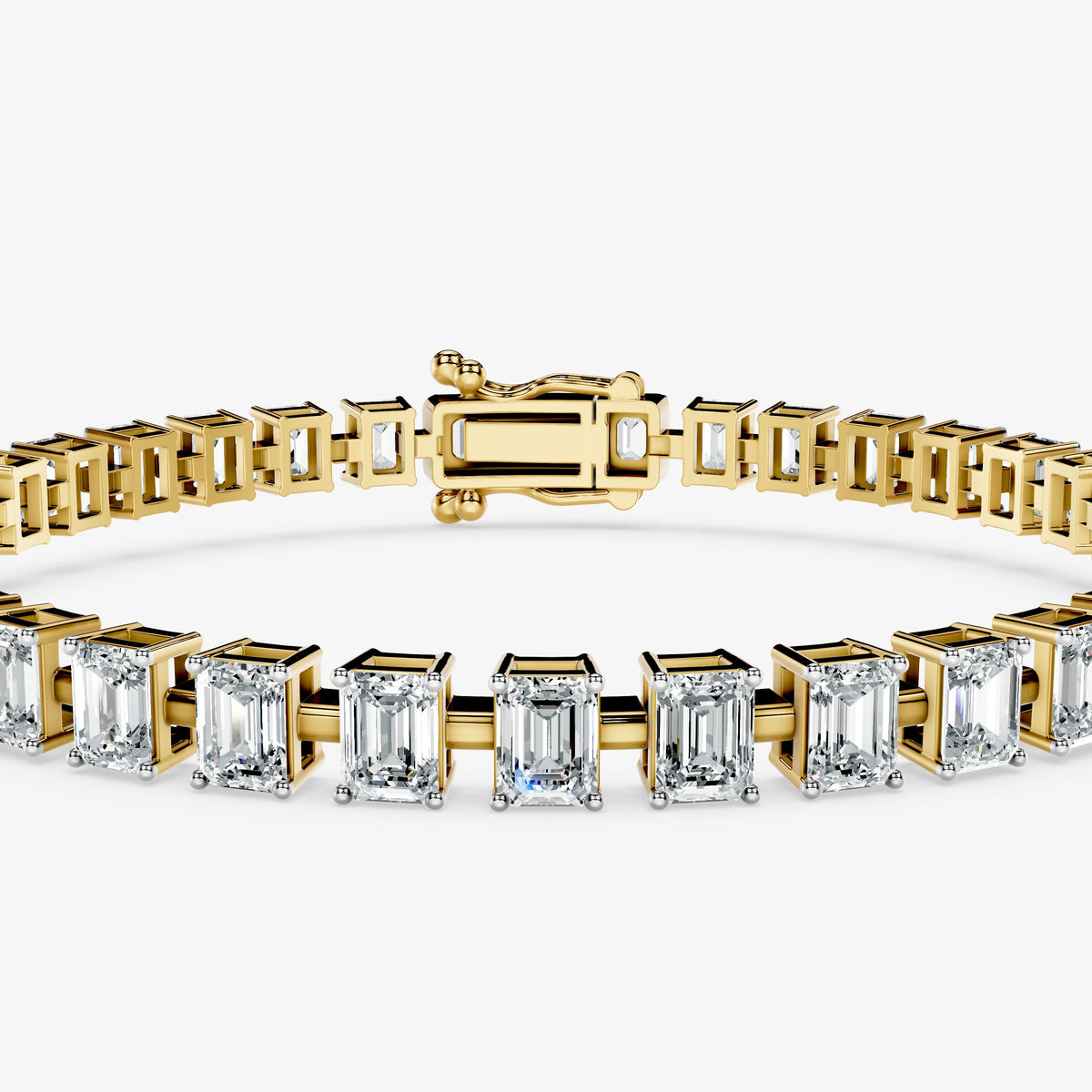 Emerald Cut Diamond Tennis Bracelet
