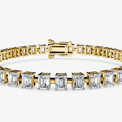 Emerald Cut Diamond Tennis Bracelet