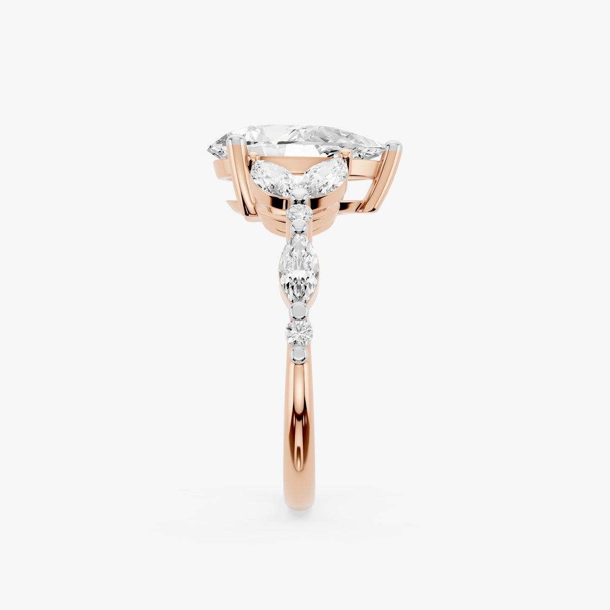 Pear Petal Diamond Ring