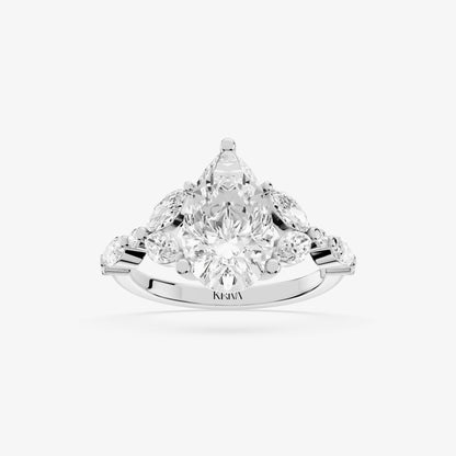 Pear Petal Diamond Ring