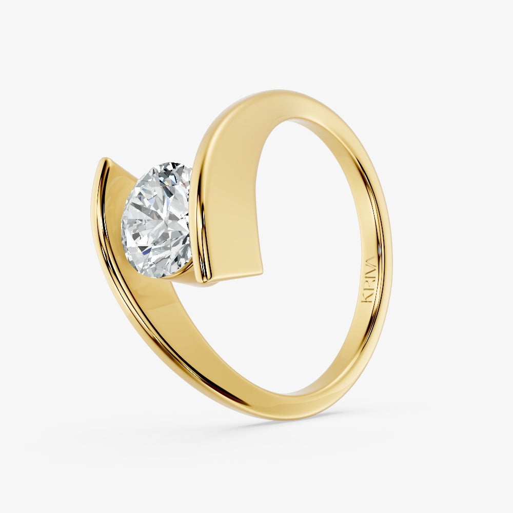 Sorelle Round Diamond Crossover Ring