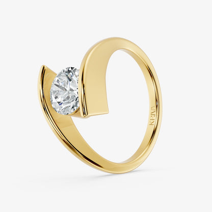 Sorelle Round Diamond Crossover Ring