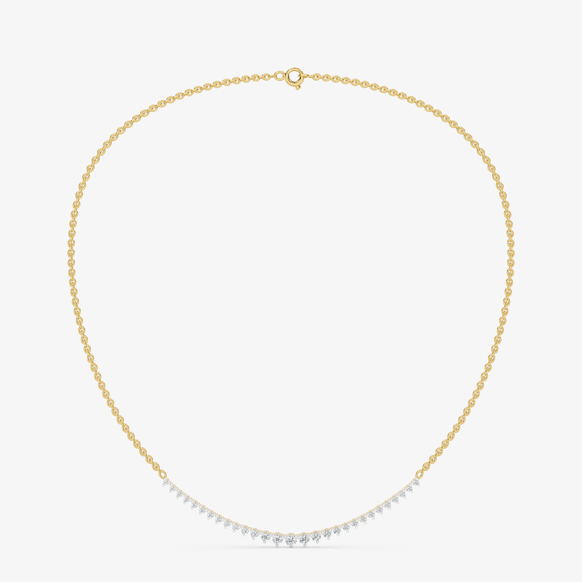 Dainty Graduated Diamond Chain Necklace