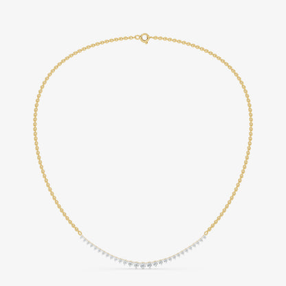 Dainty Graduated Diamond Chain Necklace