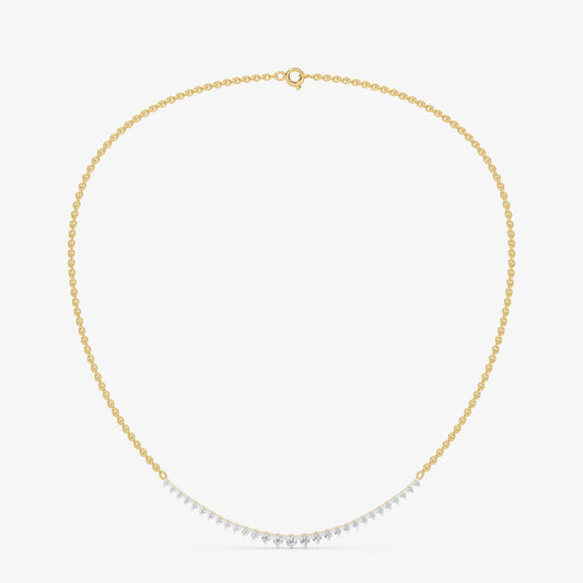 Dainty Graduated Diamond Chain Necklace