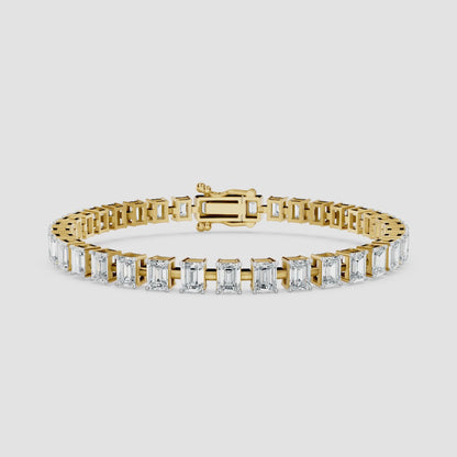 Emerald Cut Diamond Tennis Bracelet
