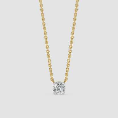 Round Cut Solitaire Pendant