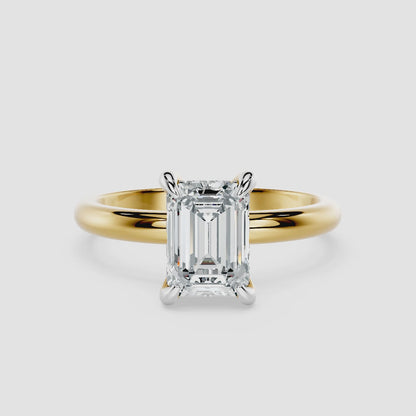 Emerald Claw Solitaire Diamond Ring