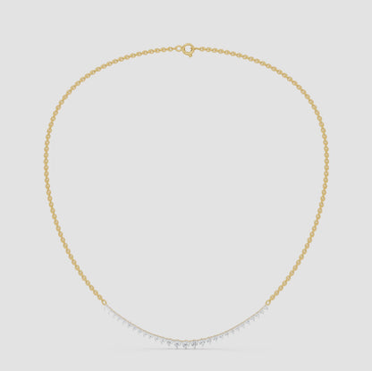 Dainty Graduated Diamond Chain Necklace
