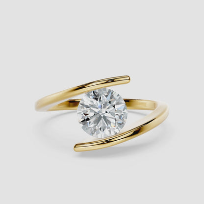 Sorelle Round Diamond Crossover Ring