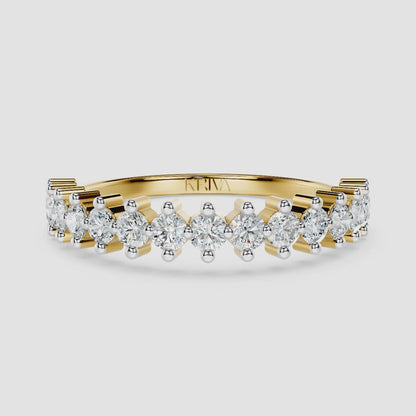 Round Diamond Accent Band Ring