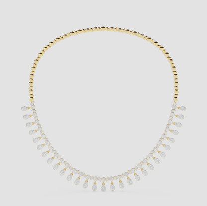 Seraphina Diamond Pavé Cascading  Neckalce