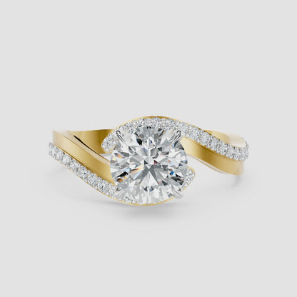 Wavecrest Solitaire Diamond Ring