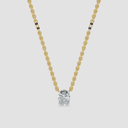 Oval Cut Diamond Mangalsutra