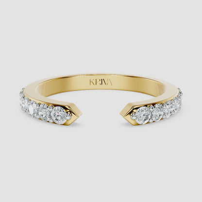 Minimalist Diamond Open Band Ring
