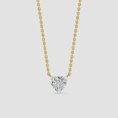 Classic Heart Cut Diamond Pendant