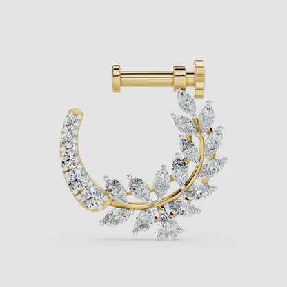 Crescent Vine Diamond Nose Ring