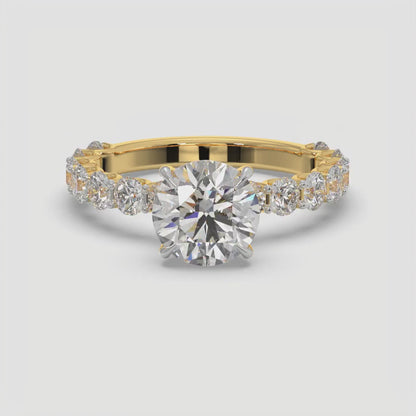 Cascade Solitaire Diamond Ring