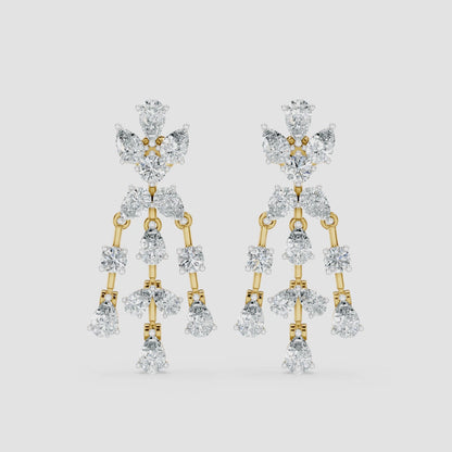 Bloom Cascade Diamond Chandelier Earrings