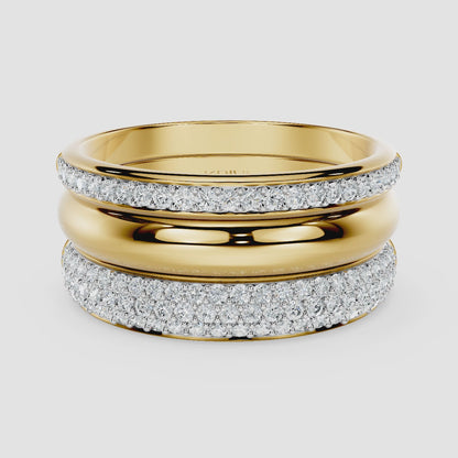 Veyra Triple-Line Diamond Band