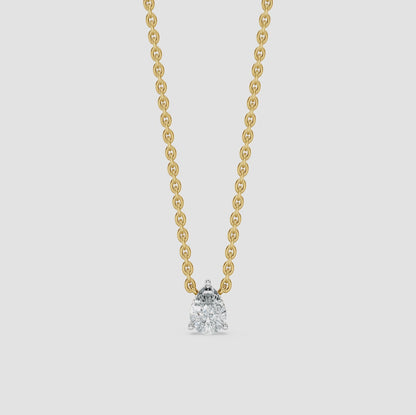 Classic pear solitaire pendant