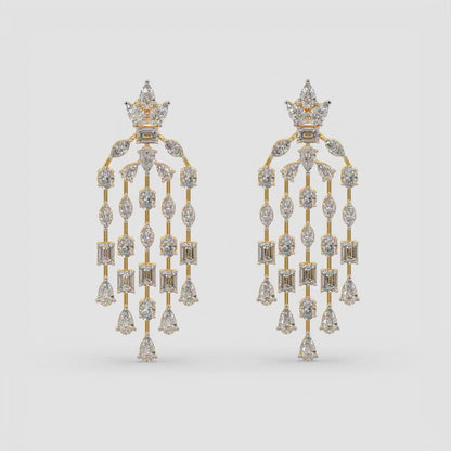 Multi-Cut Diamond Chandelier Earrings