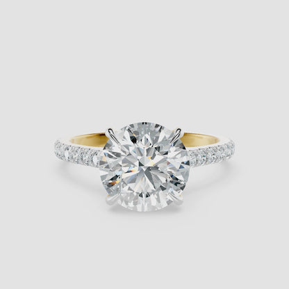 Seraphine Round Diamond Cathedral Ring