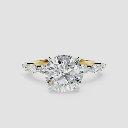 Marquise Trace Solitaire Diamond Ring