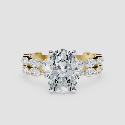 Antique Flourish Solitaire Diamond Ring