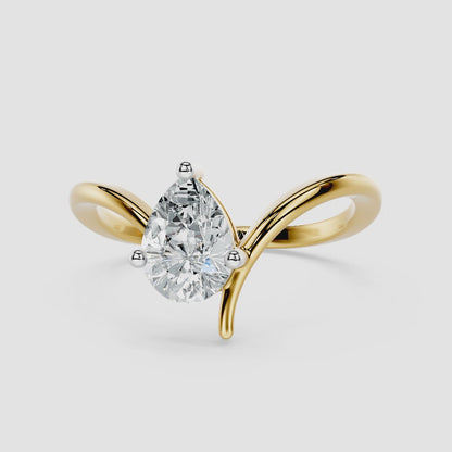 Pear Sway Diamond Ring