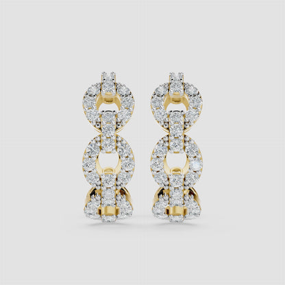 Celestial Orbit Diamond Hoop Earrings