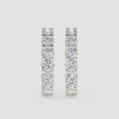 Celeste Diamond Hoop Earrings