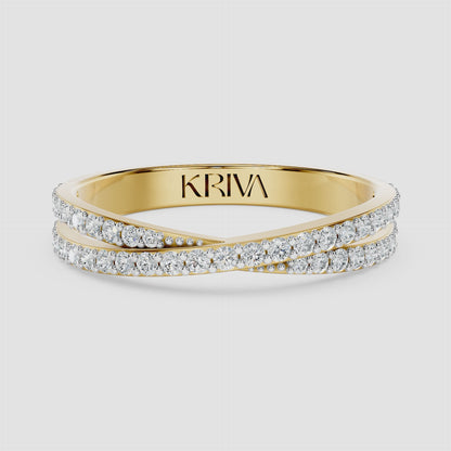 Crossline Diamond Ring
