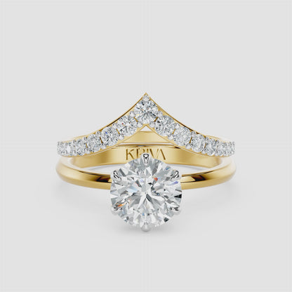 Vela Crest Diamond Ring