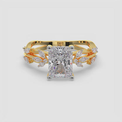 Emerald Vine Diamond Ring
