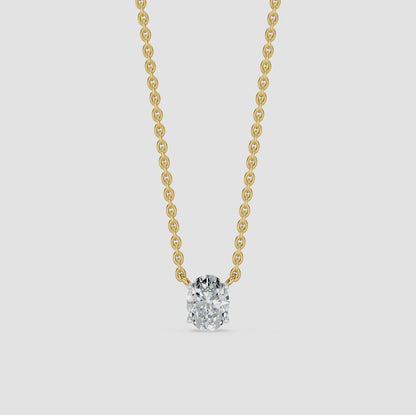 Classic Oval Solitaire Pendant