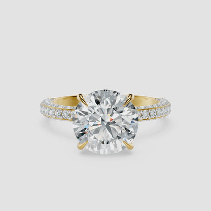 Amaris Round Diamond Signature Ring