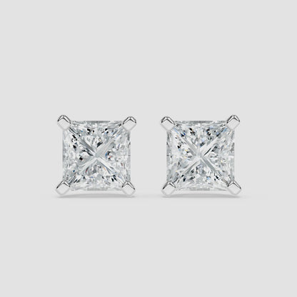 Classic princess solitaire studs