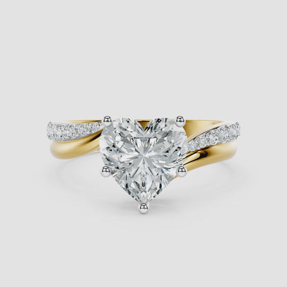 Heart Cascade Diamond Ring