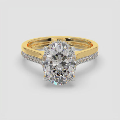 Oval Confluence Diamond Ring