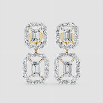 Emerald Link Diamond Earring