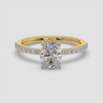 Oval Trail Solitaire Ring