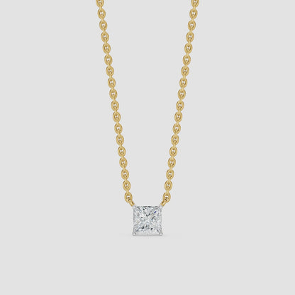 Princess Cut Solitaire Pendant