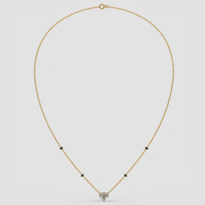 Heart Cut Diamond Mangalsutra