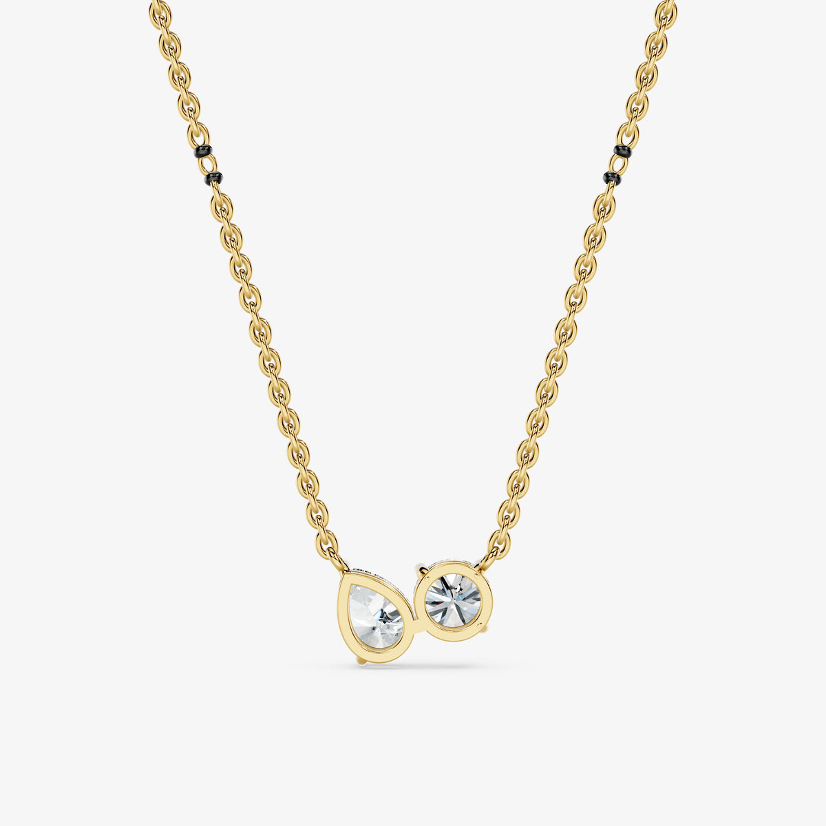 Pear & Round Cut Diamond Mangalsutra