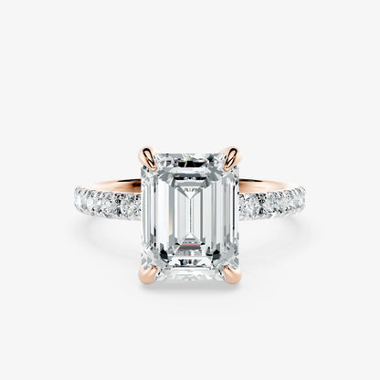 Emerald Crown Solitaire Diamond Ring